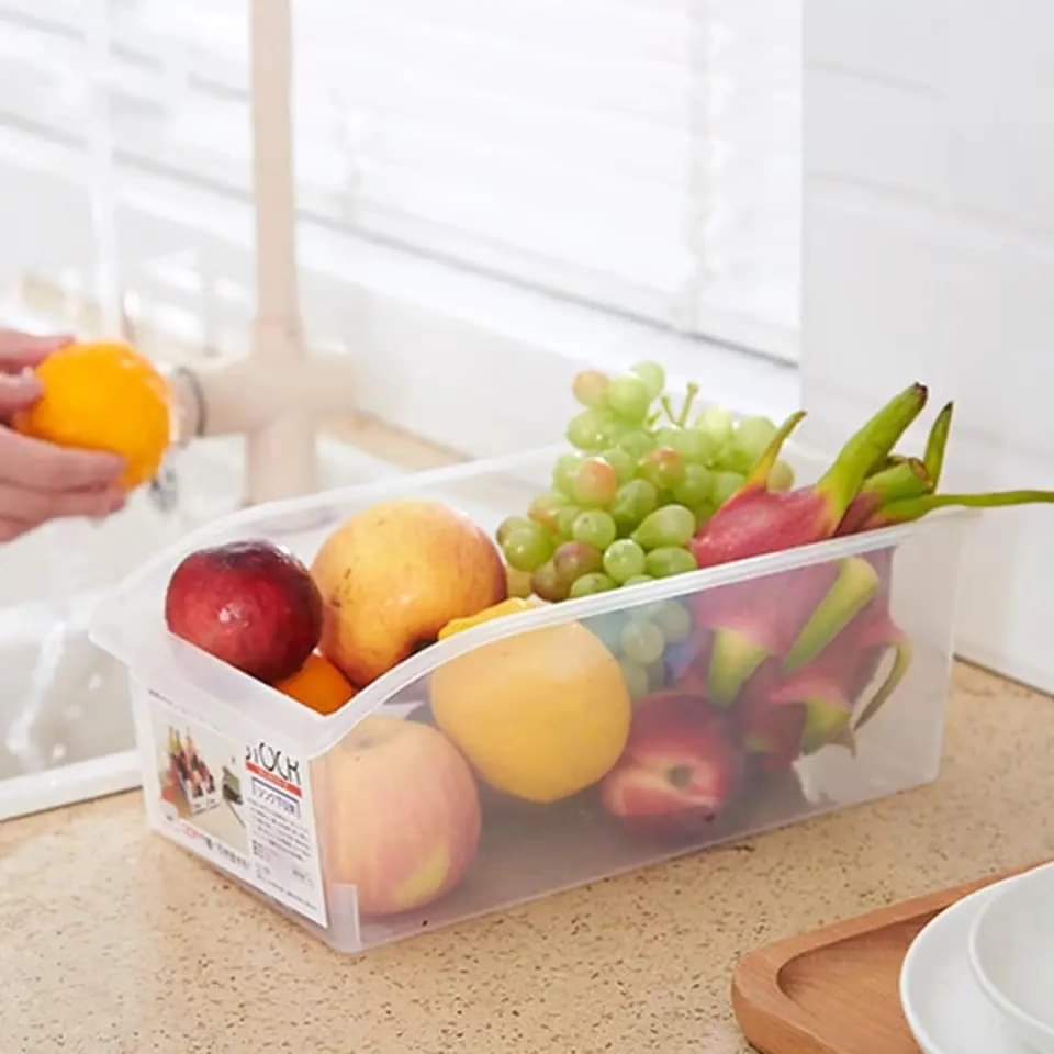 Plastic pantry and refrigerator organiser for food storage