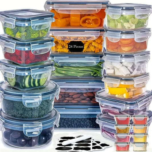 Food container set showing multiple sizes for storage