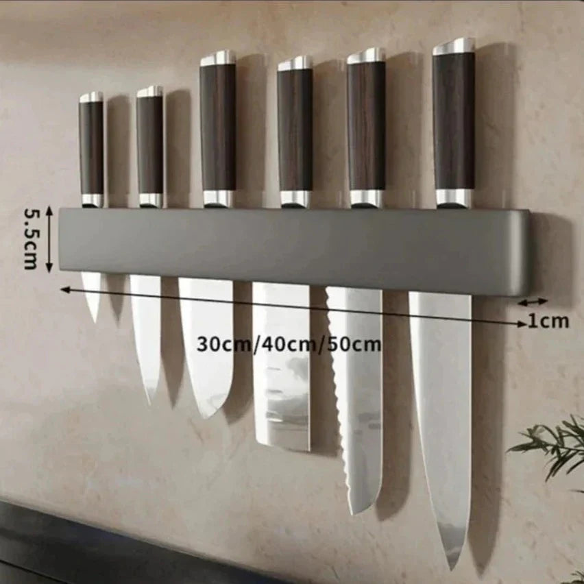 Knife holder displayed with knives and utensils for organised storage