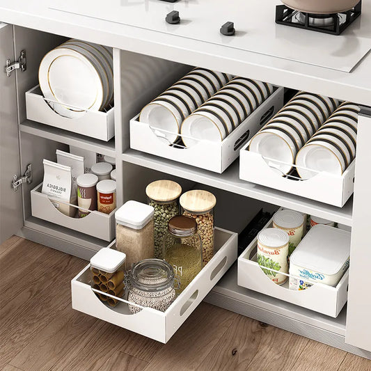 Space-saving under-cabinet dish rack for plates