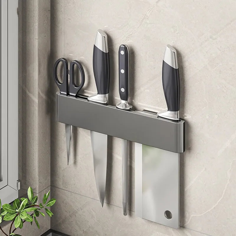 Knife holder displayed with knives and utensils for organised storage