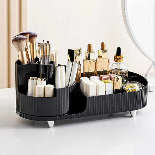 Modern beauty storage organiser in bathroom setting