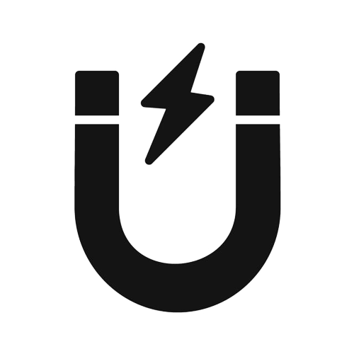 Afbeelding 4:
Magnetisch hoefijzer met bliksem — duidt op magnetische MagSafe-functionaliteit.