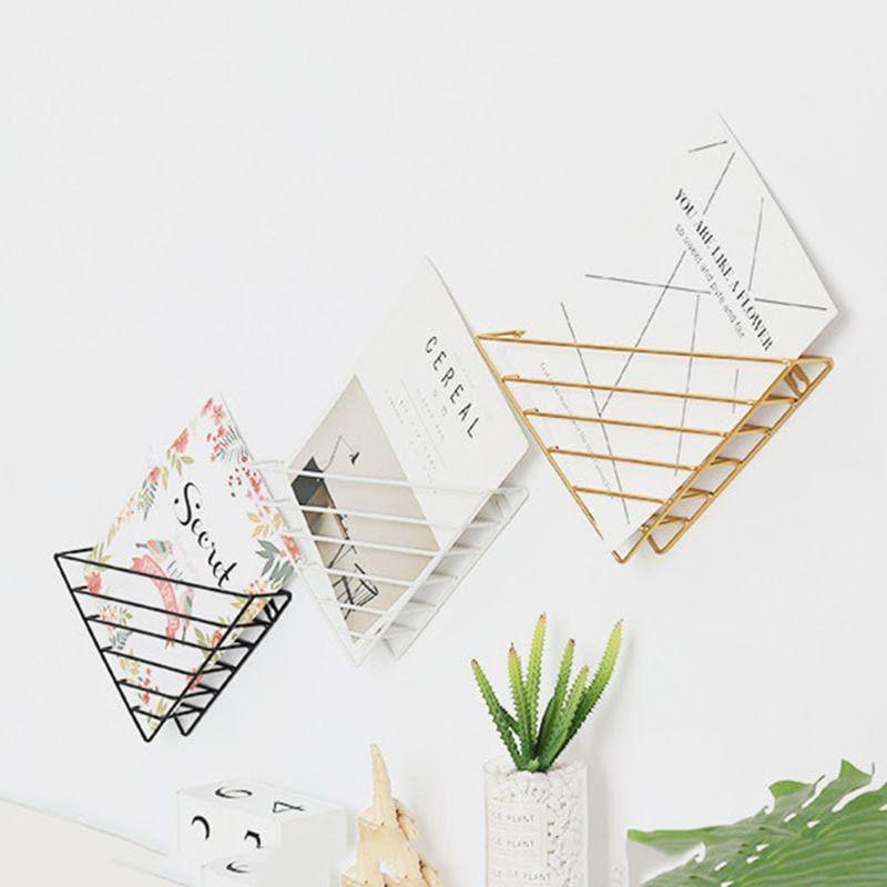 Modern metal hanging wall shelf with minimalist design