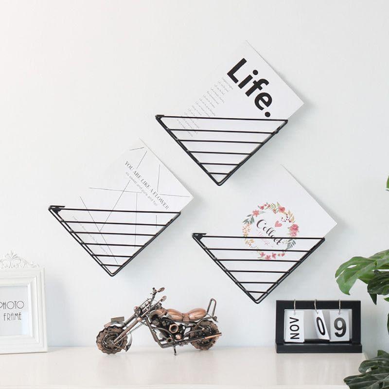 Modern metal hanging wall shelf with minimalist design
